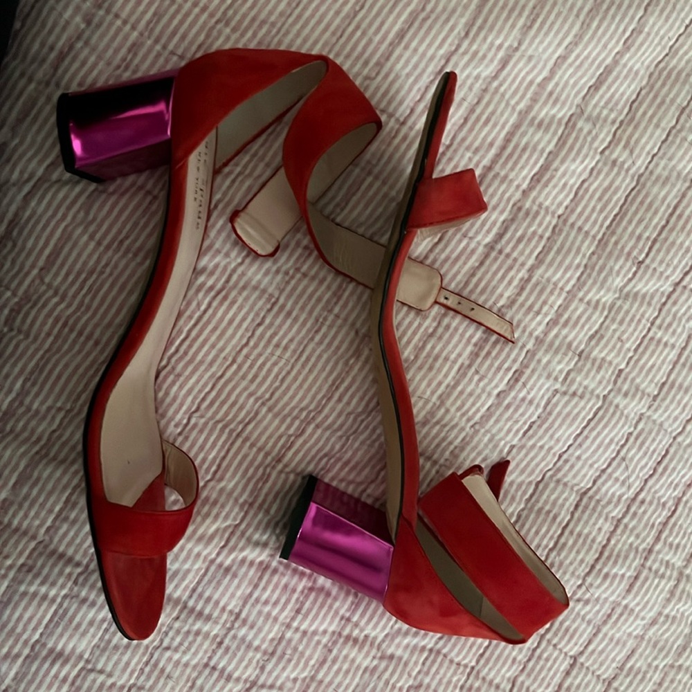 Kate Spade Menorca ankle strap heels, size 7.5